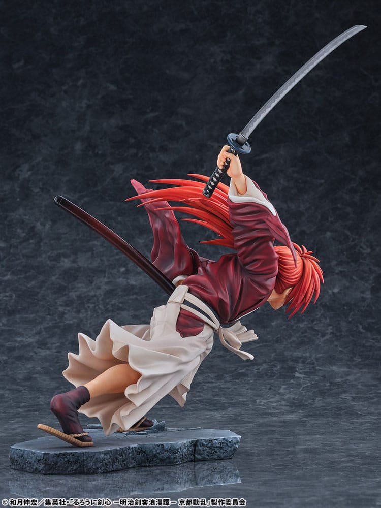 Rurouni Kenshin: Meiji Kenkaku Romantan Kyoto Douran PVC Statue 1/6 Kenshin Himura Amakakeruryuunohirameki Ver. 26 cm Scalefiguren Yokina
