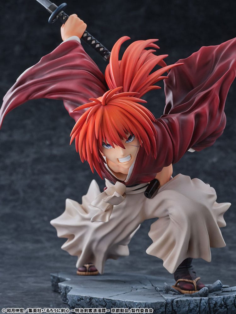 Rurouni Kenshin: Meiji Kenkaku Romantan Kyoto Douran PVC Statue 1/6 Kenshin Himura Amakakeruryuunohirameki Ver. 26 cm Scalefiguren Yokina