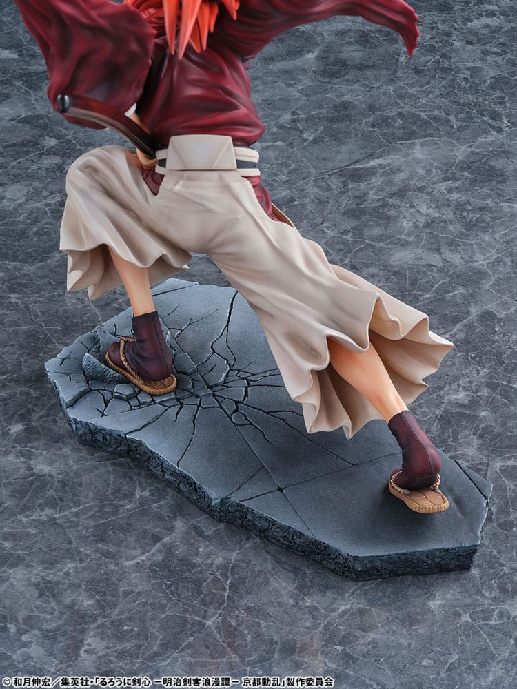 Rurouni Kenshin: Meiji Kenkaku Romantan Kyoto Douran PVC Statue 1/6 Kenshin Himura Amakakeruryuunohirameki Ver. 26 cm Scalefiguren Yokina