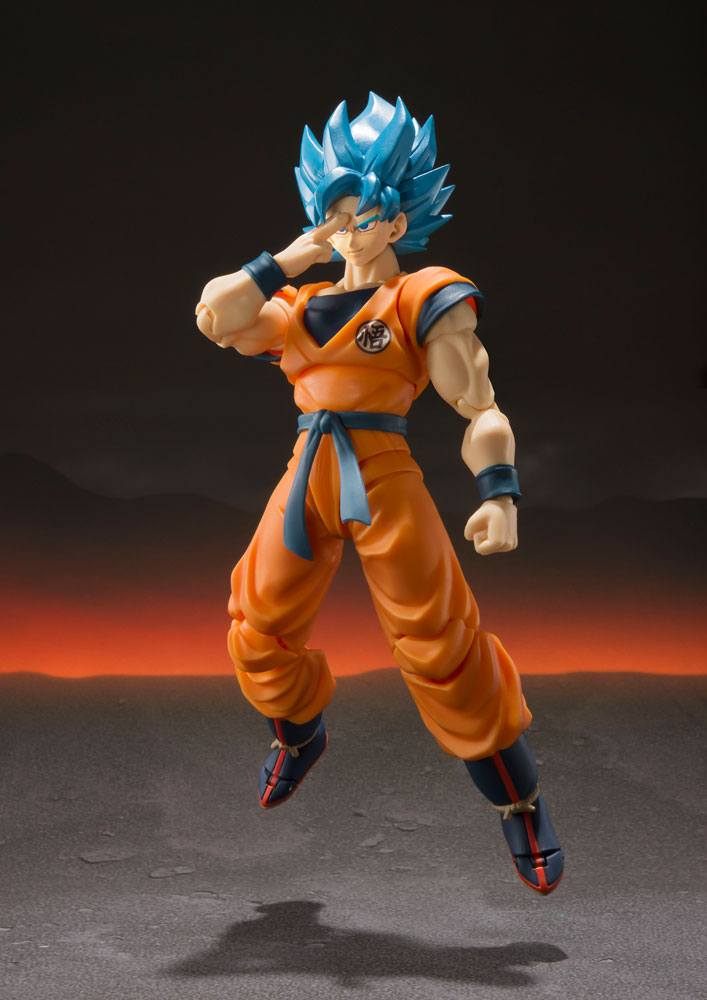 Dragon Ball Super Broly S.H. Figuarts Actionfigur Super Saiyajin God Goku 14 cm Figmas Yokina