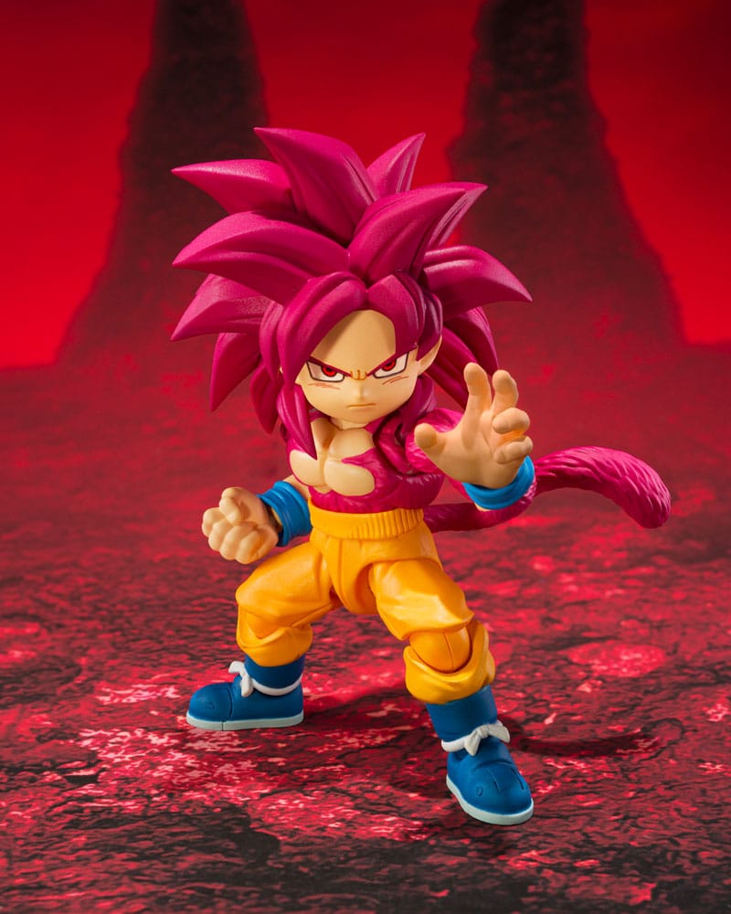 Dragon Ball Daima S.H.Figuarts Actionfigur Super Saiyan 4 Son Goku (mini) 8 cm Figmas Yokina