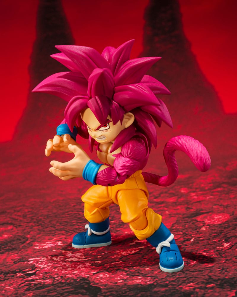 Dragon Ball Daima S.H.Figuarts Actionfigur Super Saiyan 4 Son Goku (mini) 8 cm Figmas Yokina