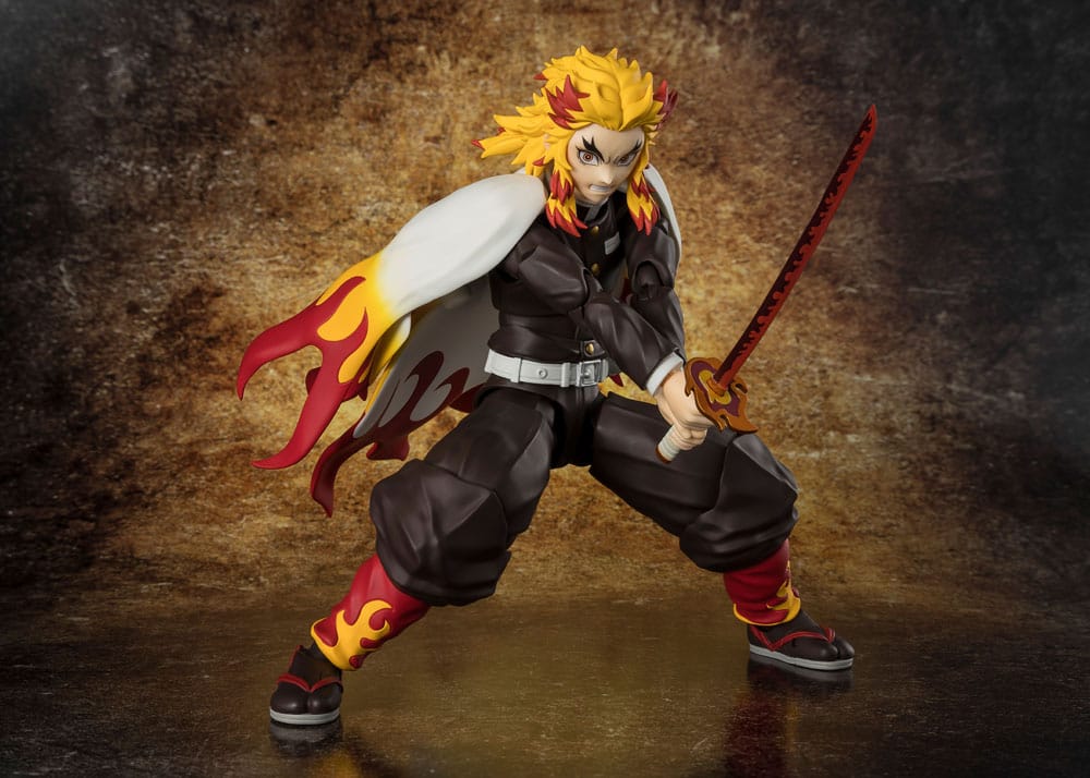 Demon Slayer: Kimetsu no Yaiba S.H.Figuarts Actionfigur Kyojuro Rengoku 15 cm Figmas Yokina