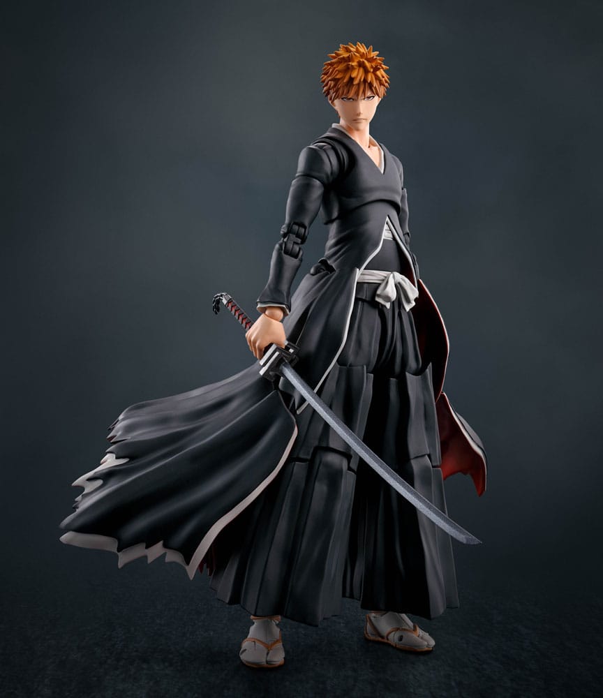 Bleach S.H. Figuarts Actionfigur Ichigo Kurosaki Getsugatensho 16 cm Figmas Yokina