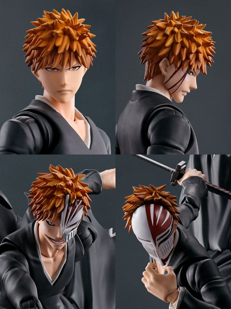 Bleach S.H. Figuarts Actionfigur Ichigo Kurosaki Getsugatensho 16 cm Figmas Yokina