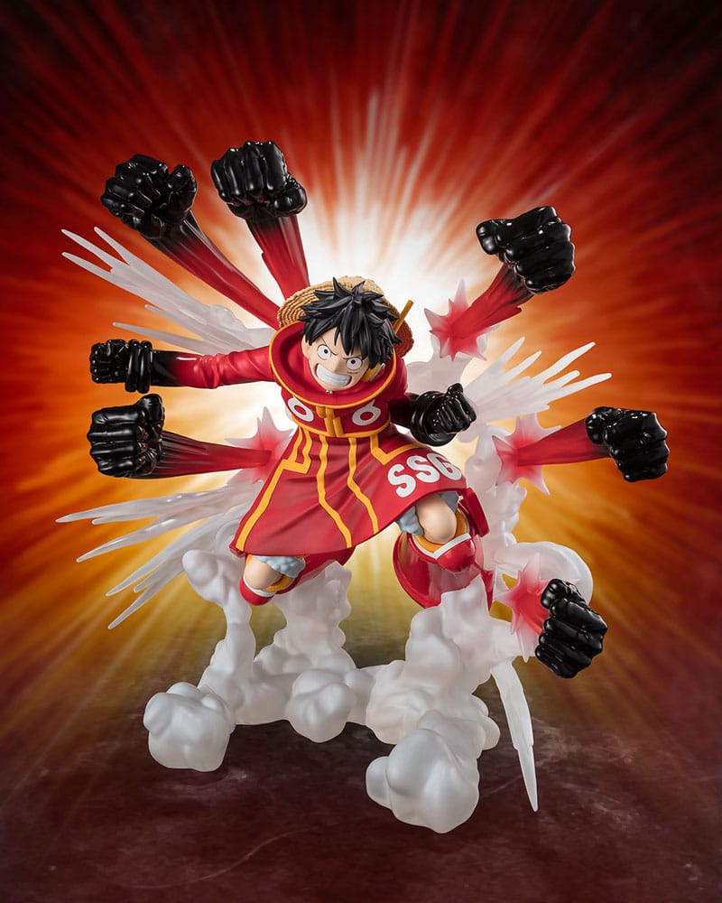 One Piece Figuarts ZERO Extra Battle PVC Statue Monkey D. Luffy -Gum Gum Hawk Gatling- 19 cm Prizefiguren Yokina