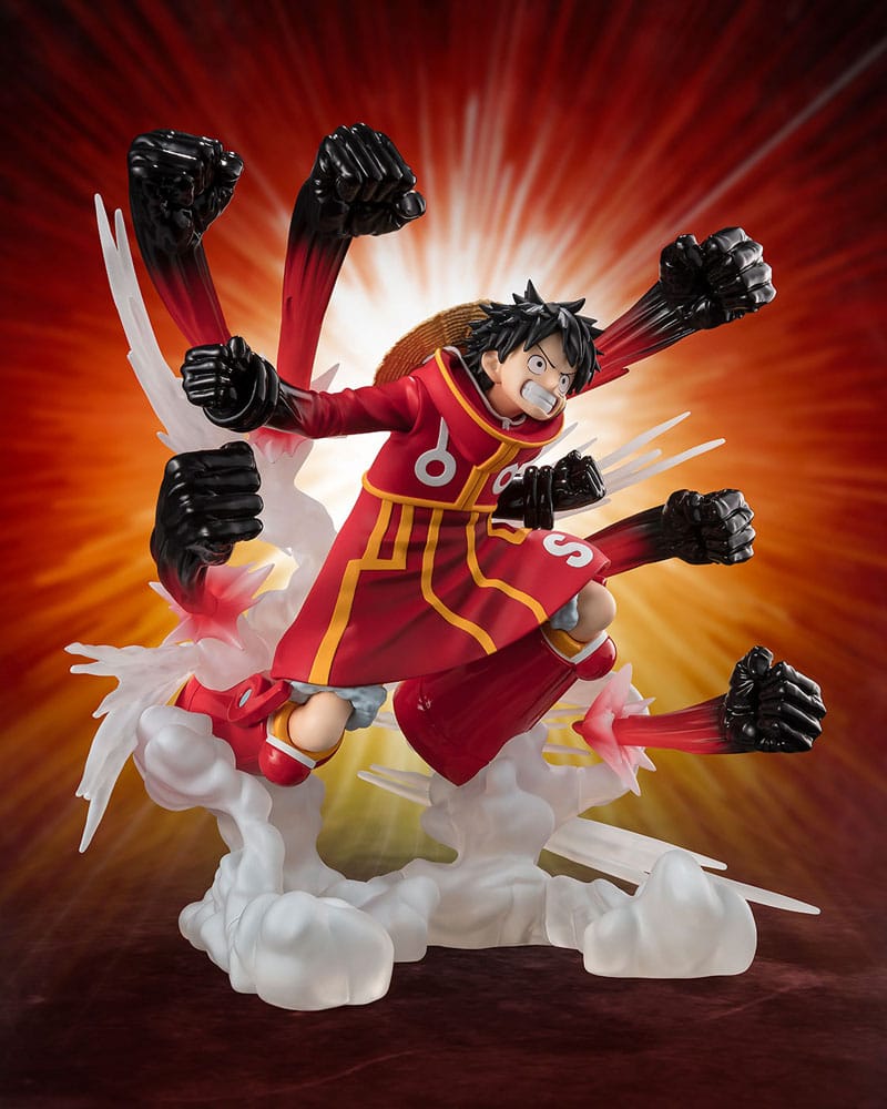 One Piece Figuarts ZERO Extra Battle PVC Statue Monkey D. Luffy -Gum Gum Hawk Gatling- 19 cm Prizefiguren Yokina