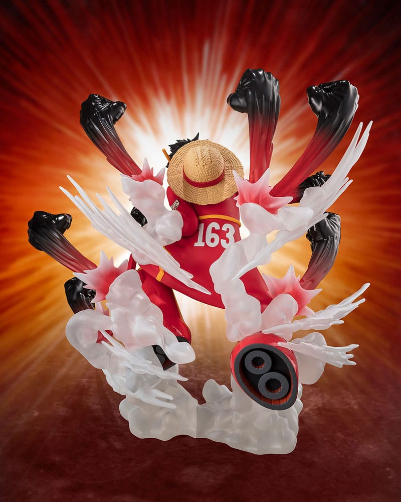 One Piece Figuarts ZERO Extra Battle PVC Statue Monkey D. Luffy -Gum Gum Hawk Gatling- 19 cm Prizefiguren Yokina