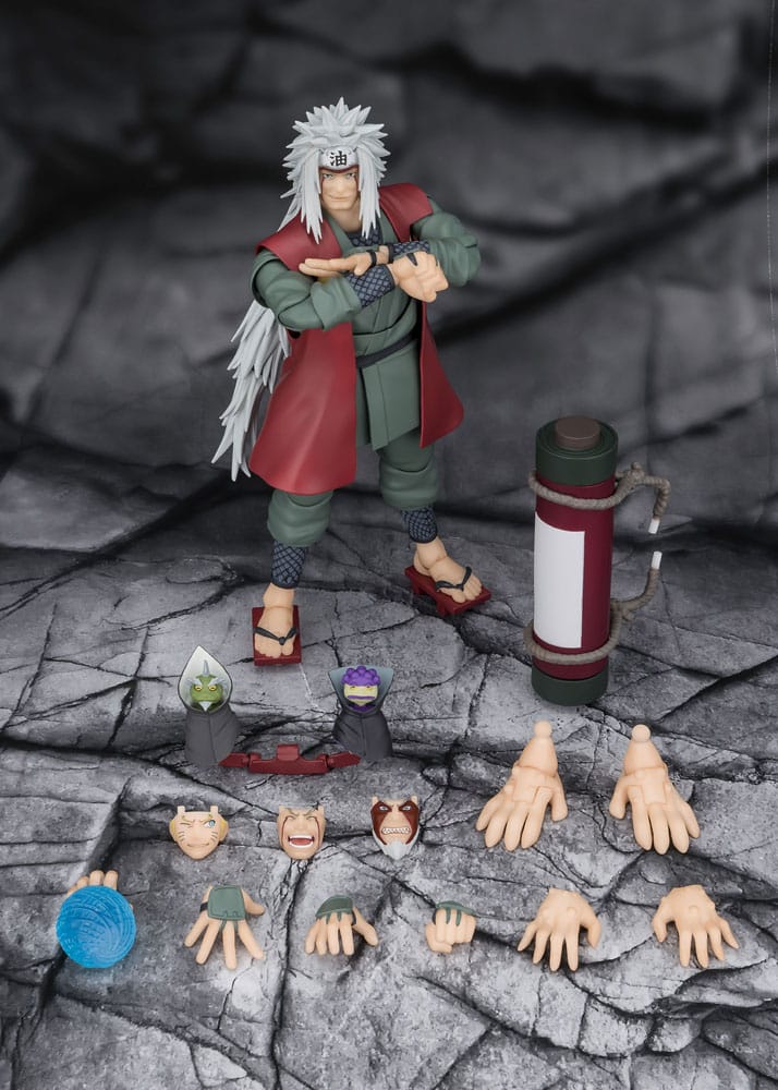 Naruto S.H.Figuarts Actionfigur Jiraiya Hidden Leaf Heroic Master Sage (Sage Mode Set) 17 cm Figmas Yokina