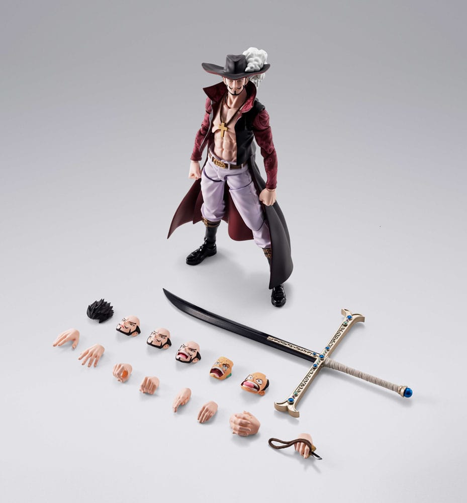 One Piece S.H.Figuarts Actionfigur Dracule Mihawk Hawkeye 17 cm Figmas Yokina