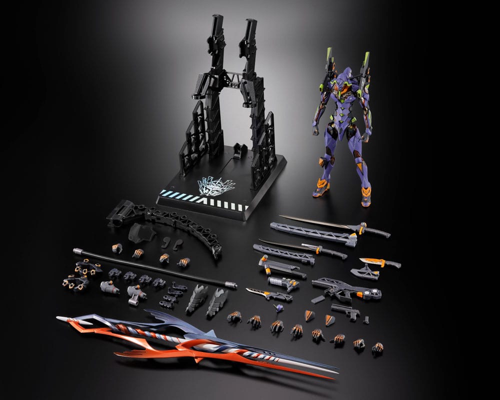 Neon Genesis Evangelion Metal Build Diecast Actionfigur Eva Test Type-01 30th with the Spear of Gaius 22 cm Figmas Yokina