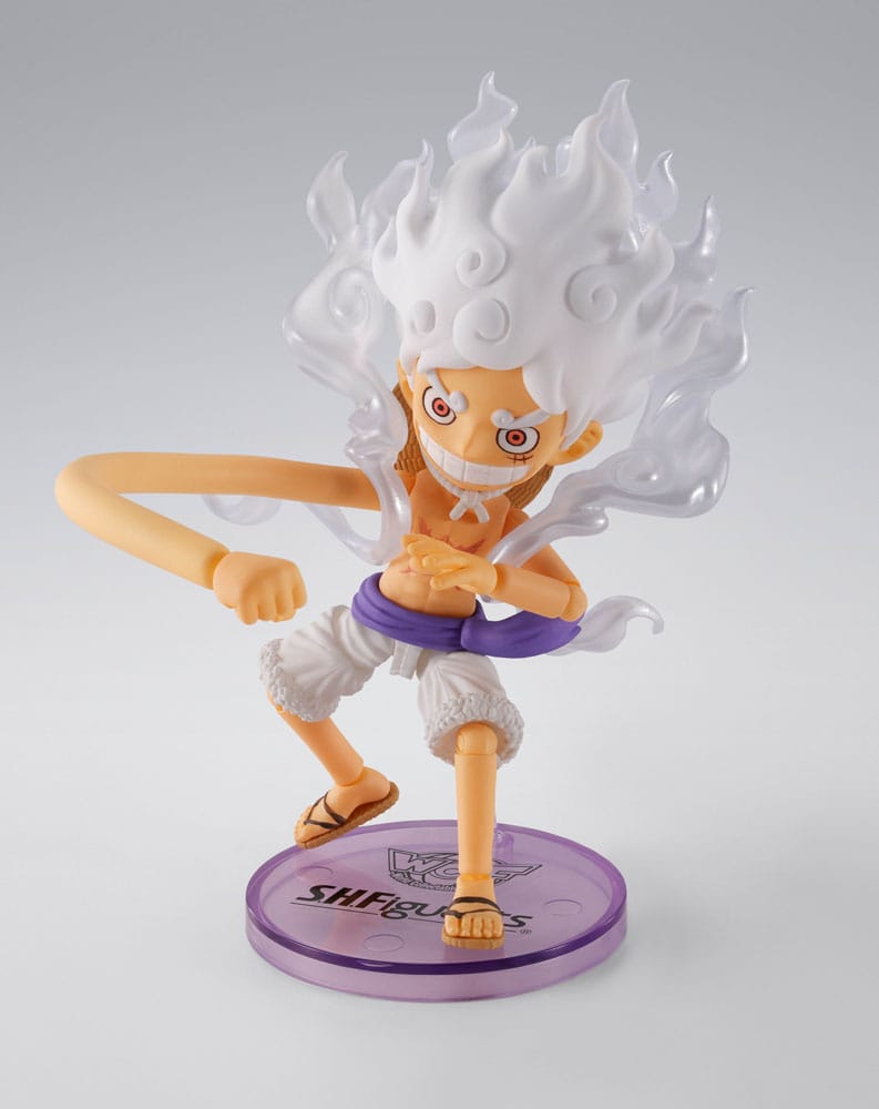 One Piece World Collactable Figures x S.H. Figuarts Actionfigur Monkey D. Ruffy Gear 5 8 cm Figmas Yokina