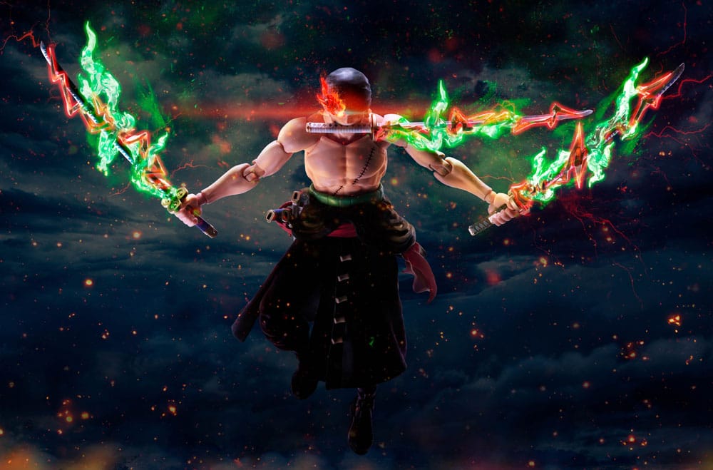 One Piece S.H.Figuarts Actionfigur Roronoa Zoro The King of Hell 15 cm Figmas Yokina