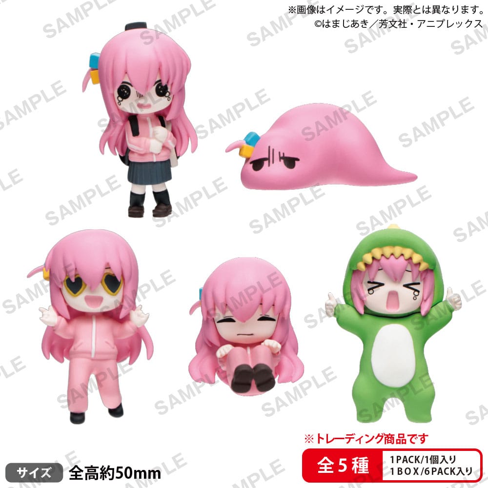 Bocchi the Rock! 6 PVC Figuren Full of Bocchi-chan Box Ver. 5 cm Minifiguren Yokina