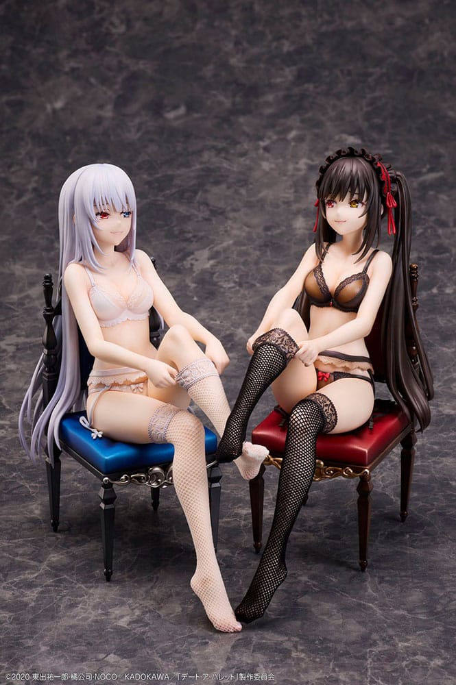 Date A Bullet PVC Statuen 1/7 Kurumi Tokisaki & White Queen 17 cm Scalefiguren Yokina