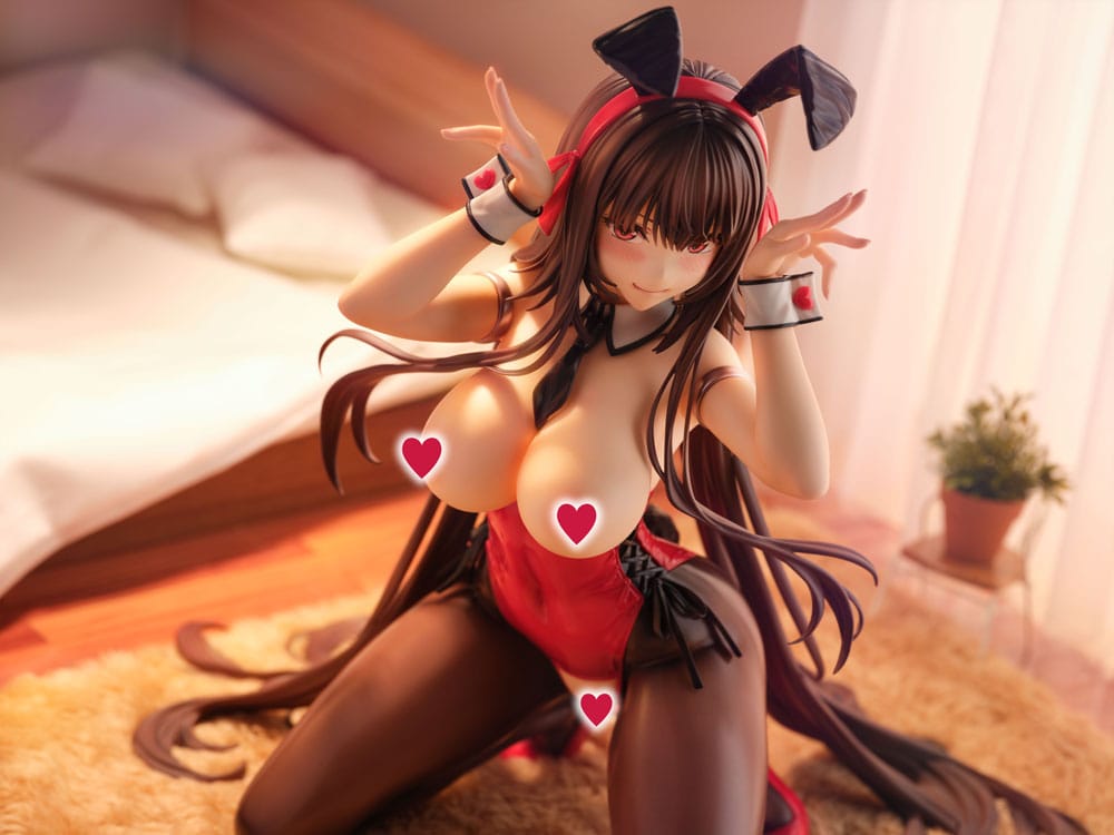 Amakano 2+ PVC Statue 1/4 Yuuhi Kurohime Bunny Suit Ver. 32 cm Hentai Yokina
