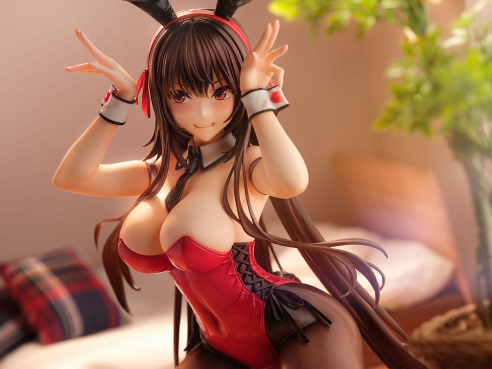 Amakano 2+ PVC Statue 1/4 Yuuhi Kurohime Bunny Suit Ver. 32 cm Hentai Yokina