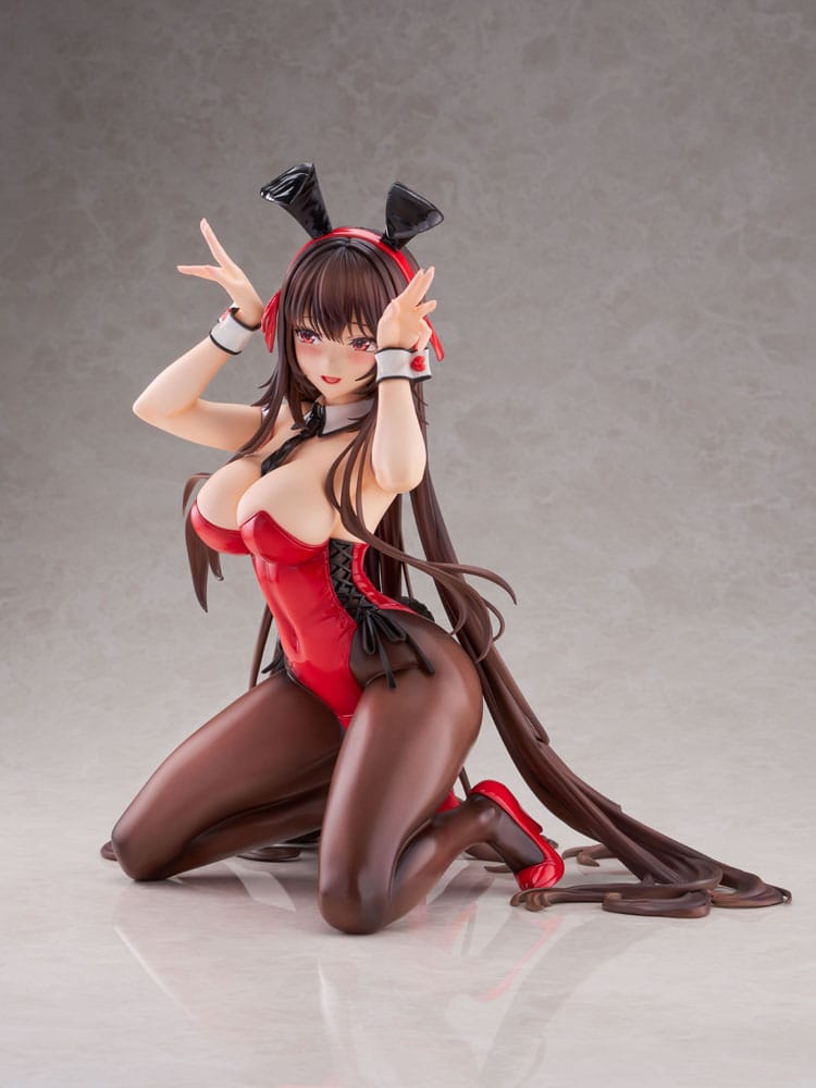 Amakano 2+ PVC Statue 1/4 Yuuhi Kurohime Bunny Suit Ver. 32 cm Hentai Yokina