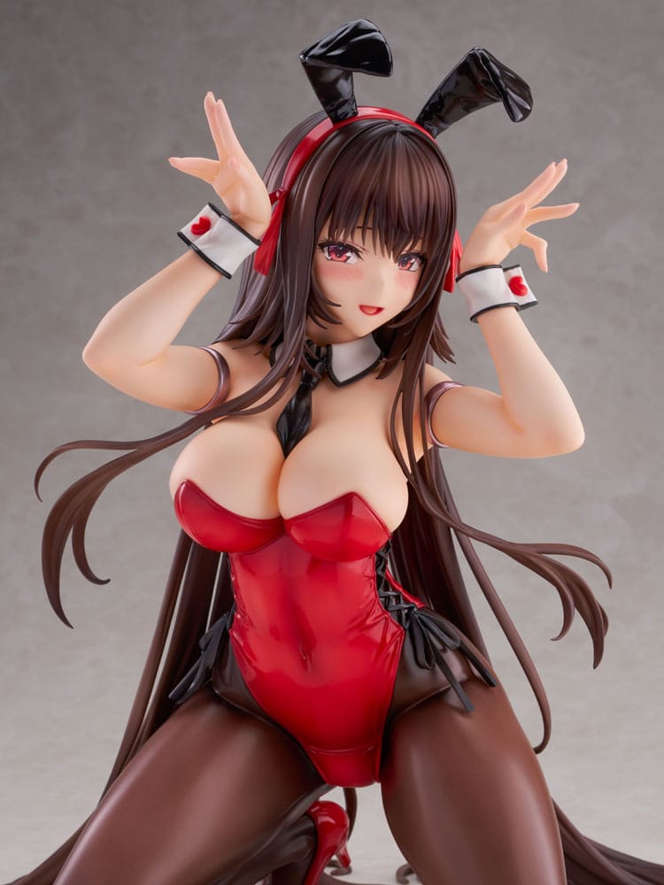 Amakano 2+ PVC Statue 1/4 Yuuhi Kurohime Bunny Suit Ver. 32 cm Hentai Yokina