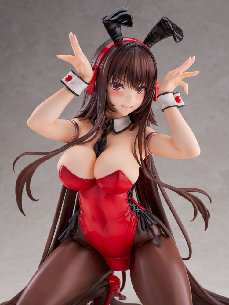 Amakano 2+ PVC Statue 1/4 Yuuhi Kurohime Bunny Suit Ver. 32 cm Hentai Yokina