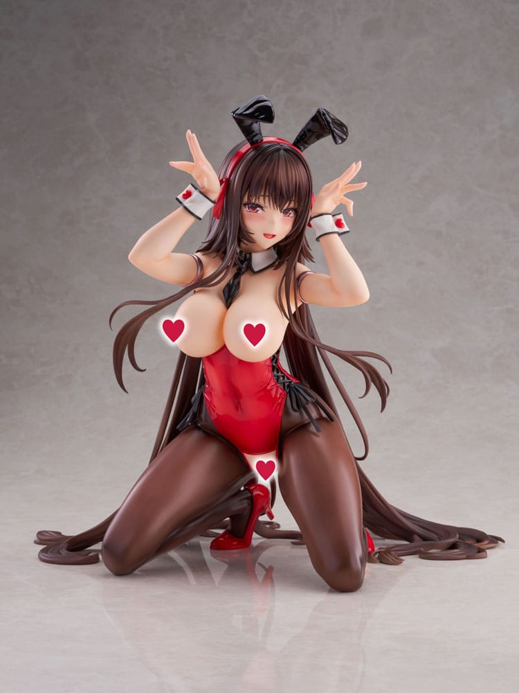 Amakano 2+ PVC Statue 1/4 Yuuhi Kurohime Bunny Suit Ver. 32 cm Hentai Yokina