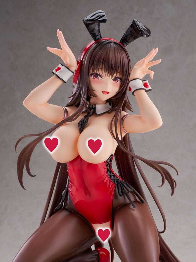 Amakano 2+ PVC Statue 1/4 Yuuhi Kurohime Bunny Suit Ver. 32 cm Hentai Yokina