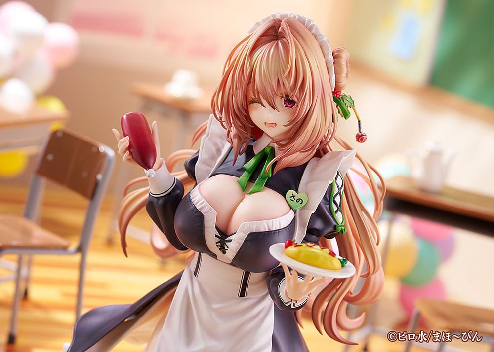 Hanikami Kanojo PVC Statue 1/6 Maid Maison Hanikami Kanojo Sano Hiiragi 20 cm Scalefiguren Yokina