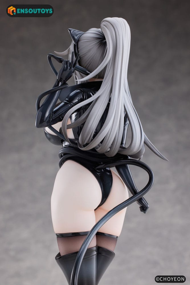Original Character Statue 1/6 Cat Woman Happy-chan Different Color Edition 27 cm Scalefiguren Yokina