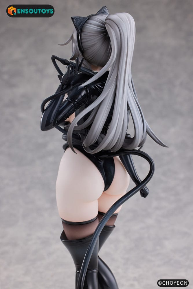 Original Character Statue 1/6 Cat Woman Happy-chan Different Color Edition 27 cm Scalefiguren Yokina