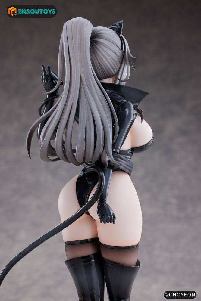 Original Character Statue 1/6 Cat Woman Happy-chan Different Color Edition 27 cm Scalefiguren Yokina