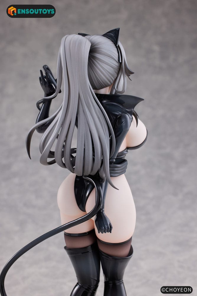Original Character Statue 1/6 Cat Woman Happy-chan Different Color Edition 27 cm Scalefiguren Yokina