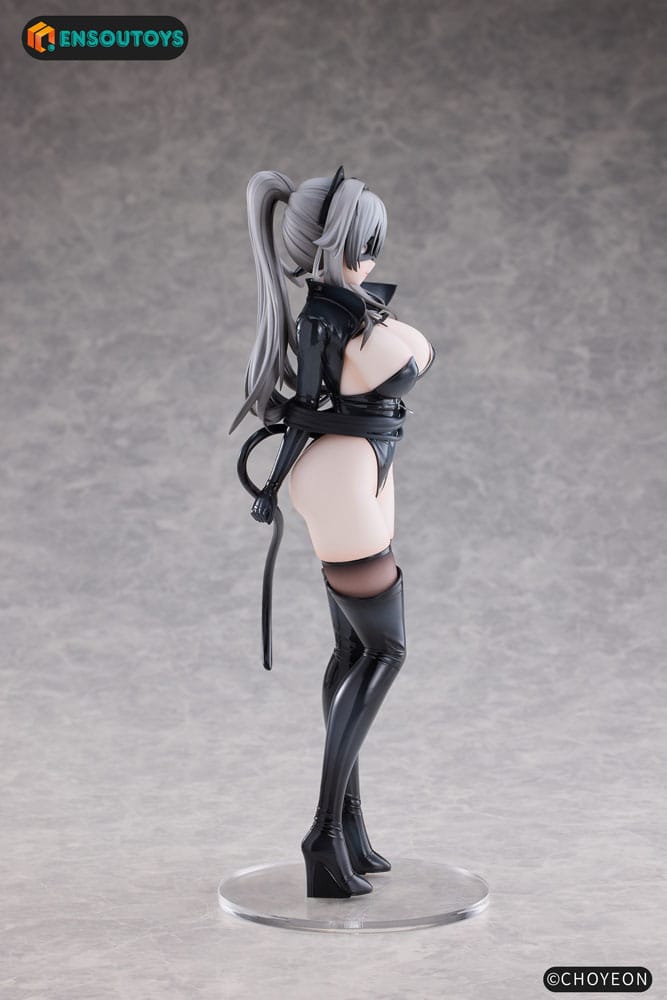Original Character Statue 1/6 Cat Woman Happy-chan Different Color Edition 27 cm Scalefiguren Yokina
