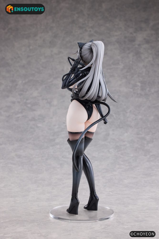 Original Character Statue 1/6 Cat Woman Happy-chan Different Color Edition 27 cm Scalefiguren Yokina