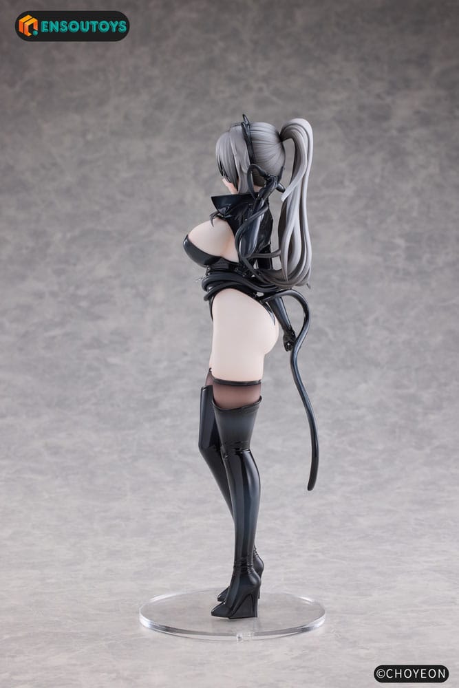 Original Character Statue 1/6 Cat Woman Happy-chan Different Color Edition 27 cm Scalefiguren Yokina