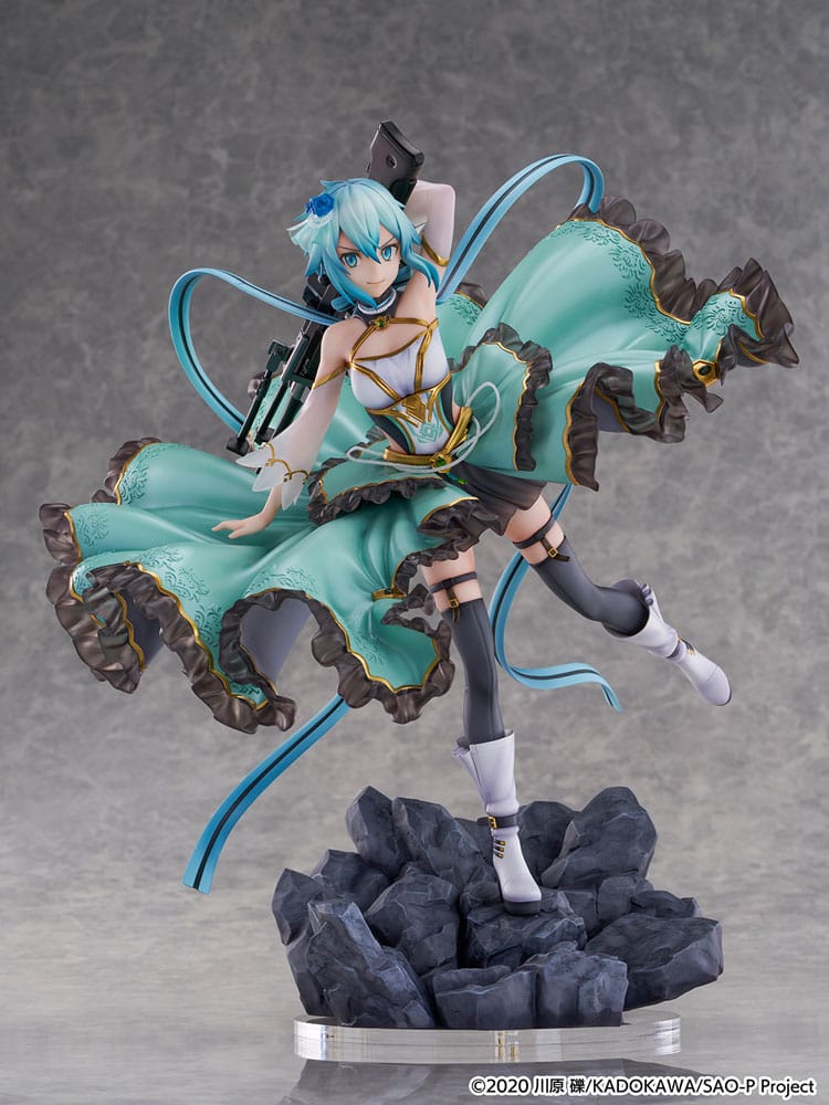 Sword Art Online SHIBUYA SCRAMBLE FIGURE PVC Statue 1/7 Sinon Crystal Dress Ver. 29 cm Scalefiguren Yokina