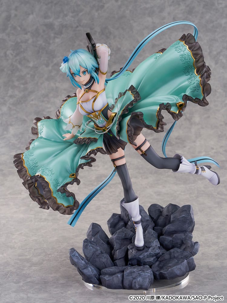 Sword Art Online SHIBUYA SCRAMBLE FIGURE PVC Statue 1/7 Sinon Crystal Dress Ver. 29 cm Scalefiguren Yokina