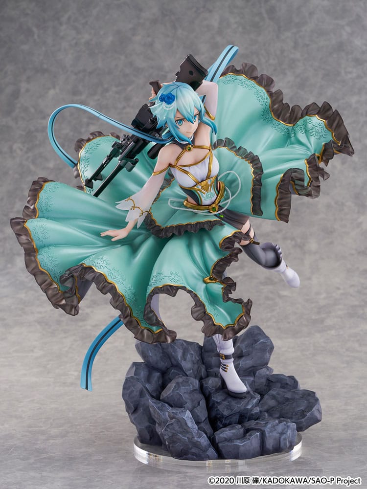 Sword Art Online SHIBUYA SCRAMBLE FIGURE PVC Statue 1/7 Sinon Crystal Dress Ver. 29 cm Scalefiguren Yokina
