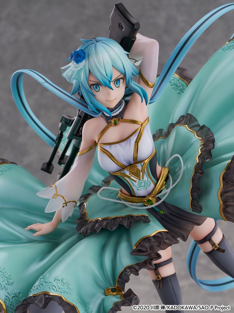 Sword Art Online SHIBUYA SCRAMBLE FIGURE PVC Statue 1/7 Sinon Crystal Dress Ver. 29 cm Scalefiguren Yokina