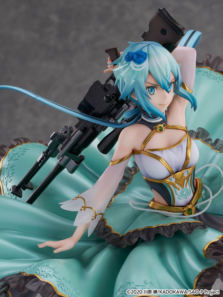 Sword Art Online SHIBUYA SCRAMBLE FIGURE PVC Statue 1/7 Sinon Crystal Dress Ver. 29 cm Scalefiguren Yokina