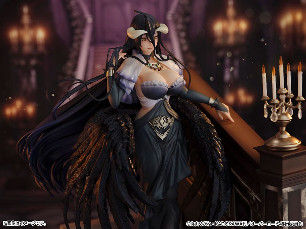 Overlord SHIBUYA SCRAMBLE FIGURE PVC Statue 1/7 Albedo Jet Black Dress Ver. 28 cm Scalefiguren Yokina