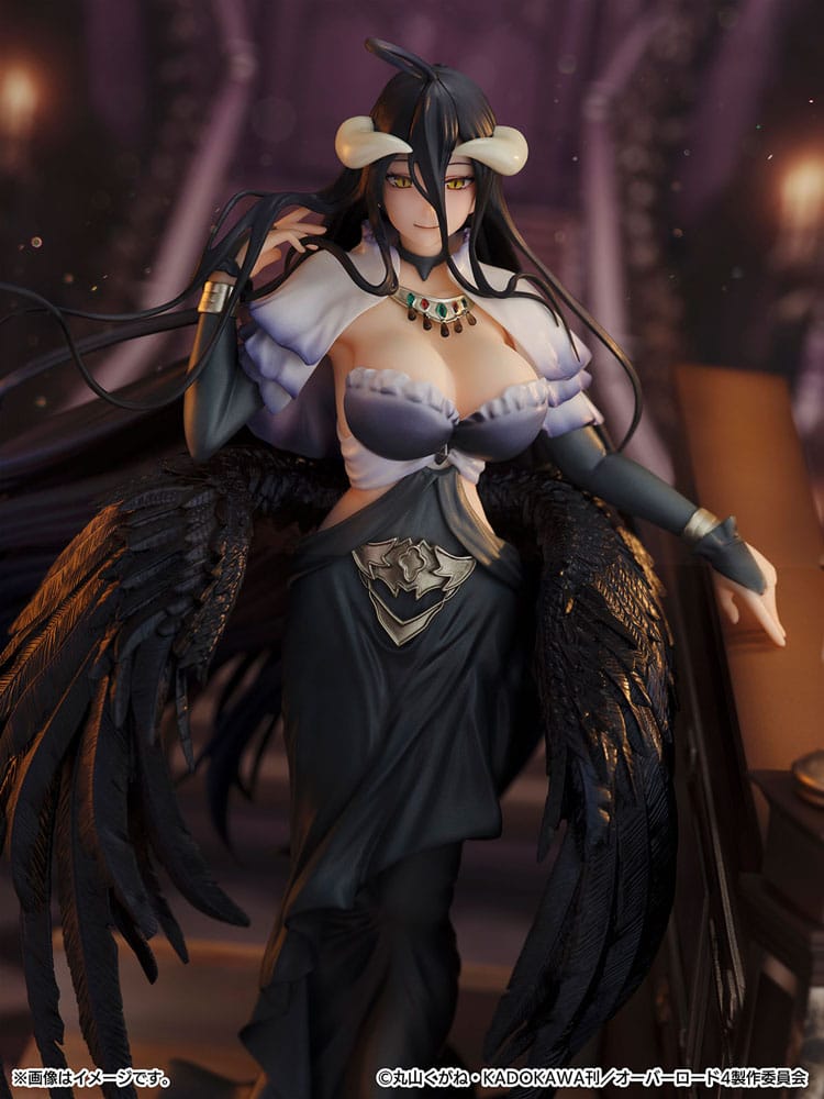 Overlord SHIBUYA SCRAMBLE FIGURE PVC Statue 1/7 Albedo Jet Black Dress Ver. 28 cm Scalefiguren Yokina