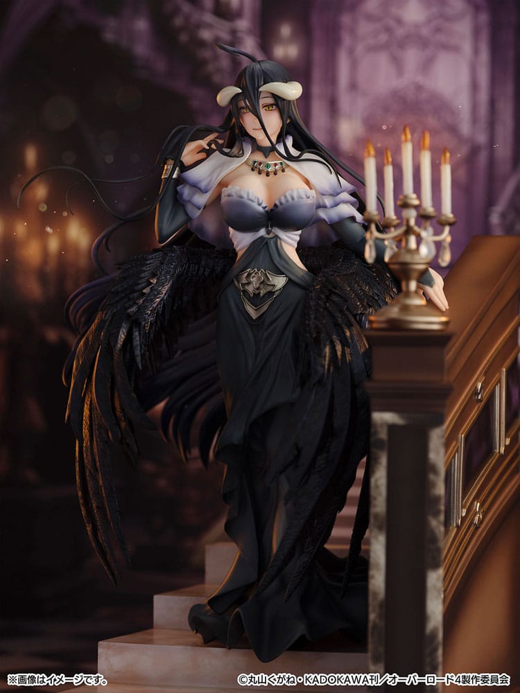 Overlord SHIBUYA SCRAMBLE FIGURE PVC Statue 1/7 Albedo Jet Black Dress Ver. 28 cm Scalefiguren Yokina
