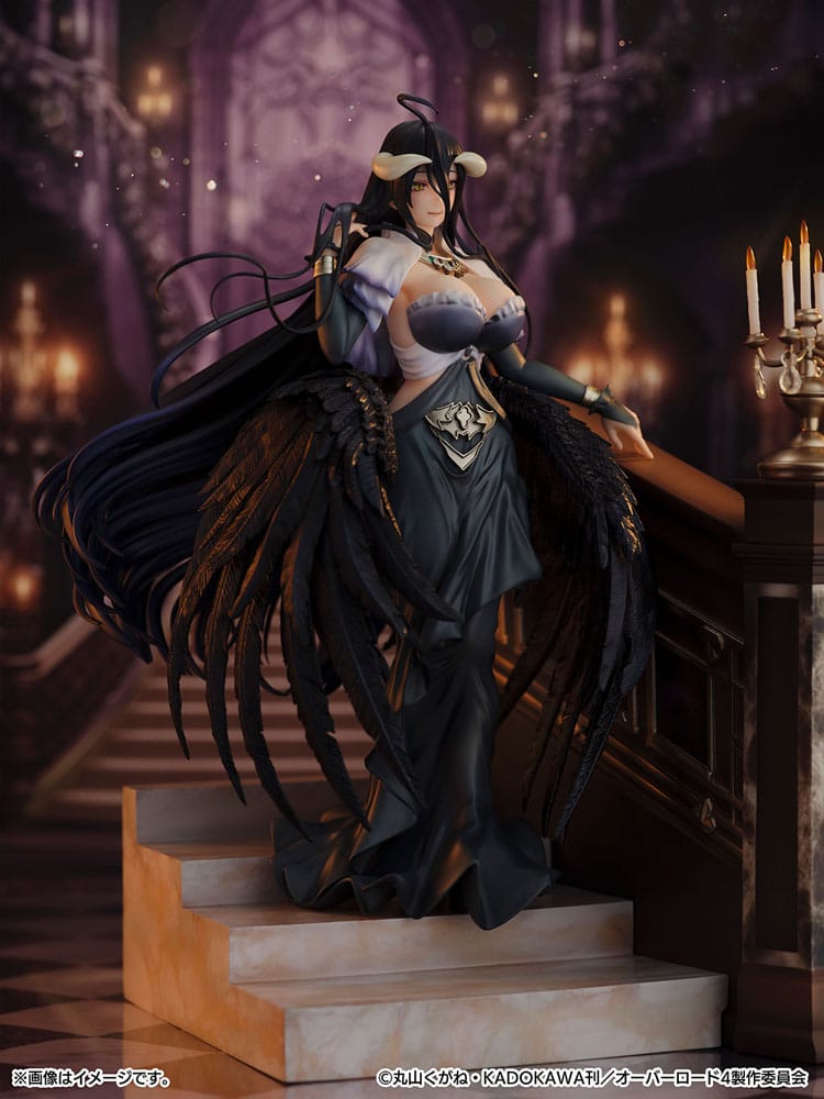 Overlord SHIBUYA SCRAMBLE FIGURE PVC Statue 1/7 Albedo Jet Black Dress Ver. 28 cm Scalefiguren Yokina