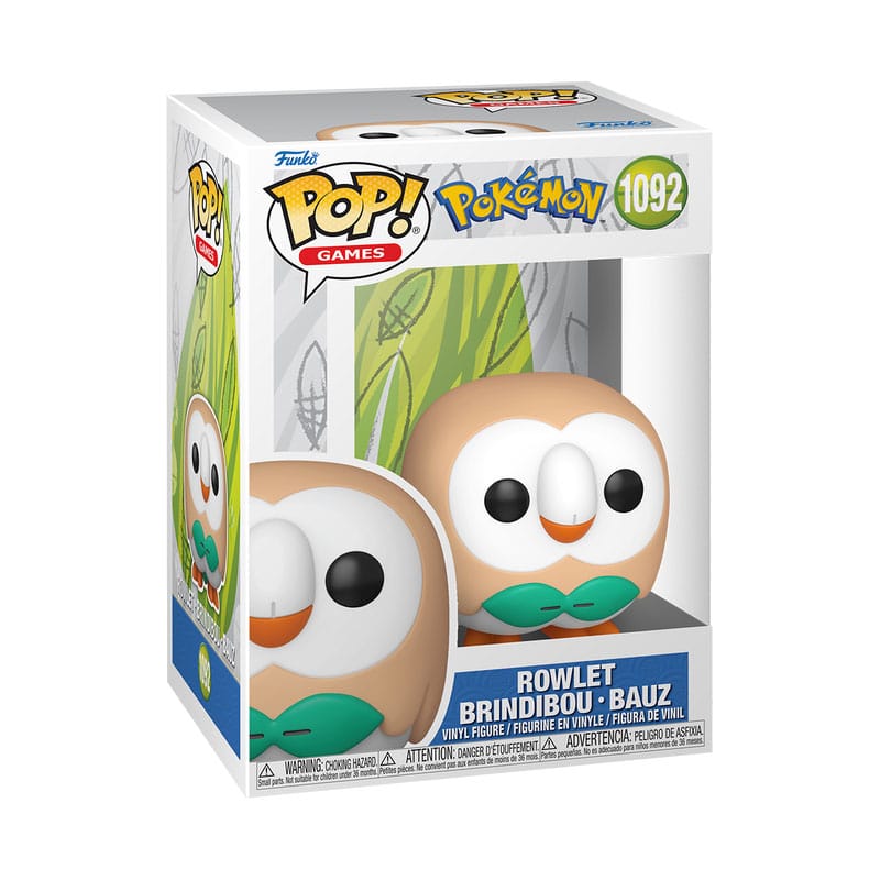 Pokemon POP! Games Vinyl Figur Rowlet 9 cm Funko POP! Yokina