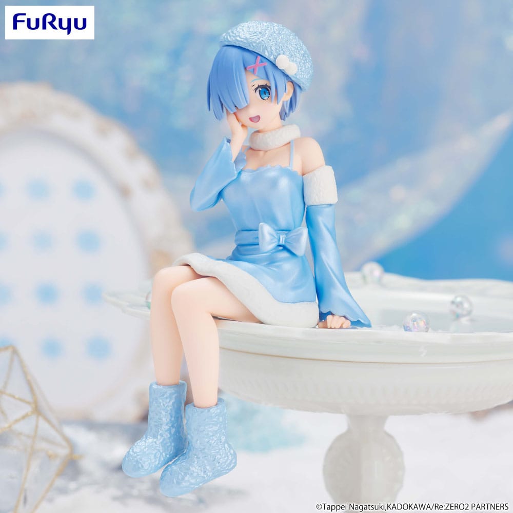 Re:Zero Starting Life in Another World Noodle Stopper PVC Statue Rem Snow Princess Pearl Color Ver. 14 cm Prizefiguren Yokina