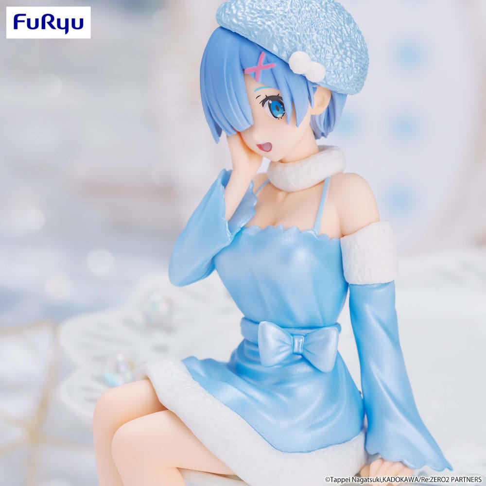 Re:Zero Starting Life in Another World Noodle Stopper PVC Statue Rem Snow Princess Pearl Color Ver. 14 cm Prizefiguren Yokina