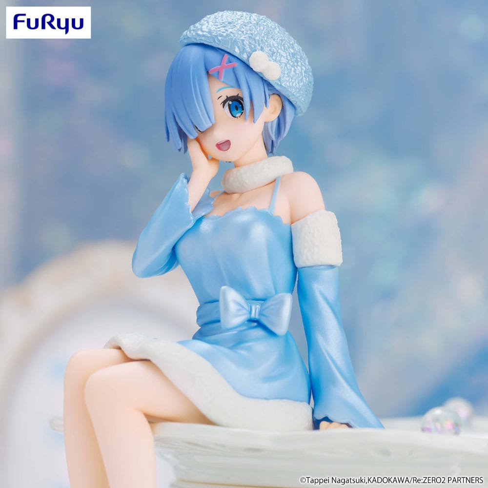 Re:Zero Starting Life in Another World Noodle Stopper PVC Statue Rem Snow Princess Pearl Color Ver. 14 cm Prizefiguren Yokina