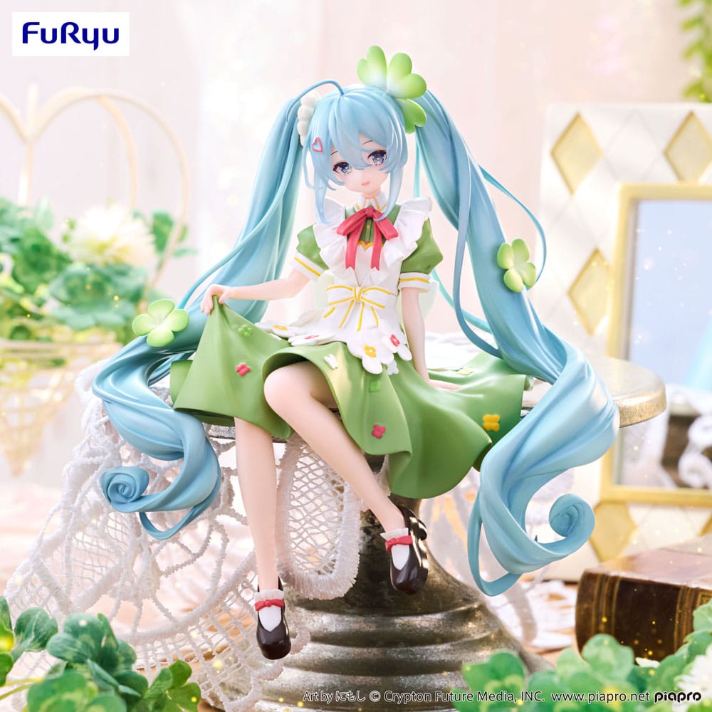 Hatsune Miku Noodle Stopper PVC Statue Flower Fairy Clover 15 cm Prizefiguren Yokina
