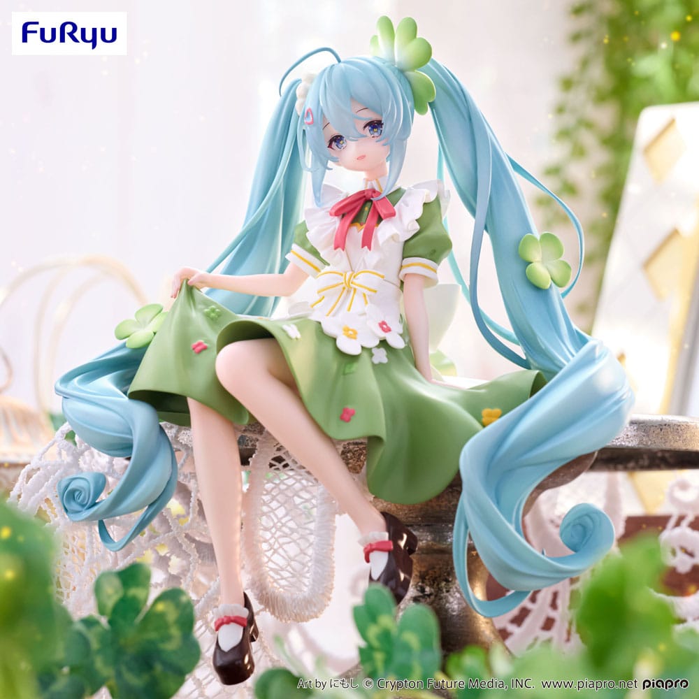 Hatsune Miku Noodle Stopper PVC Statue Flower Fairy Clover 15 cm Prizefiguren Yokina