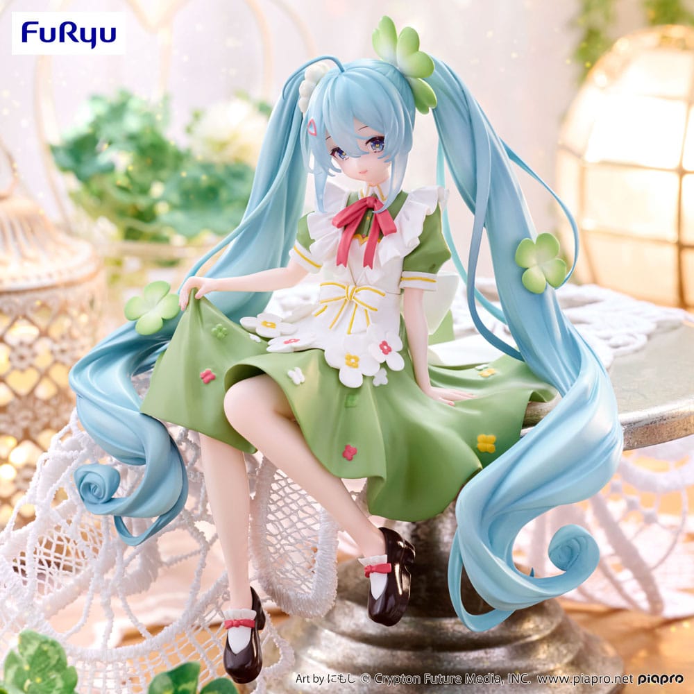 Hatsune Miku Noodle Stopper PVC Statue Flower Fairy Clover 15 cm Prizefiguren Yokina